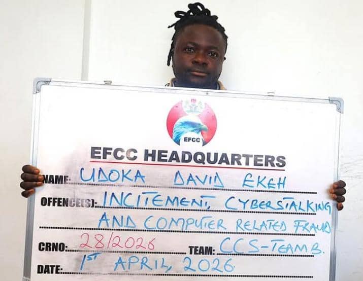 EFCC ARRESTS TIKTOKER FOR DISSEMINATING FALSE INFORMATION, UNCOVERS ALLEGED ROMANCE FRAUD